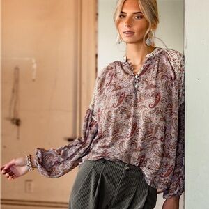 Paisley Print Women's Top